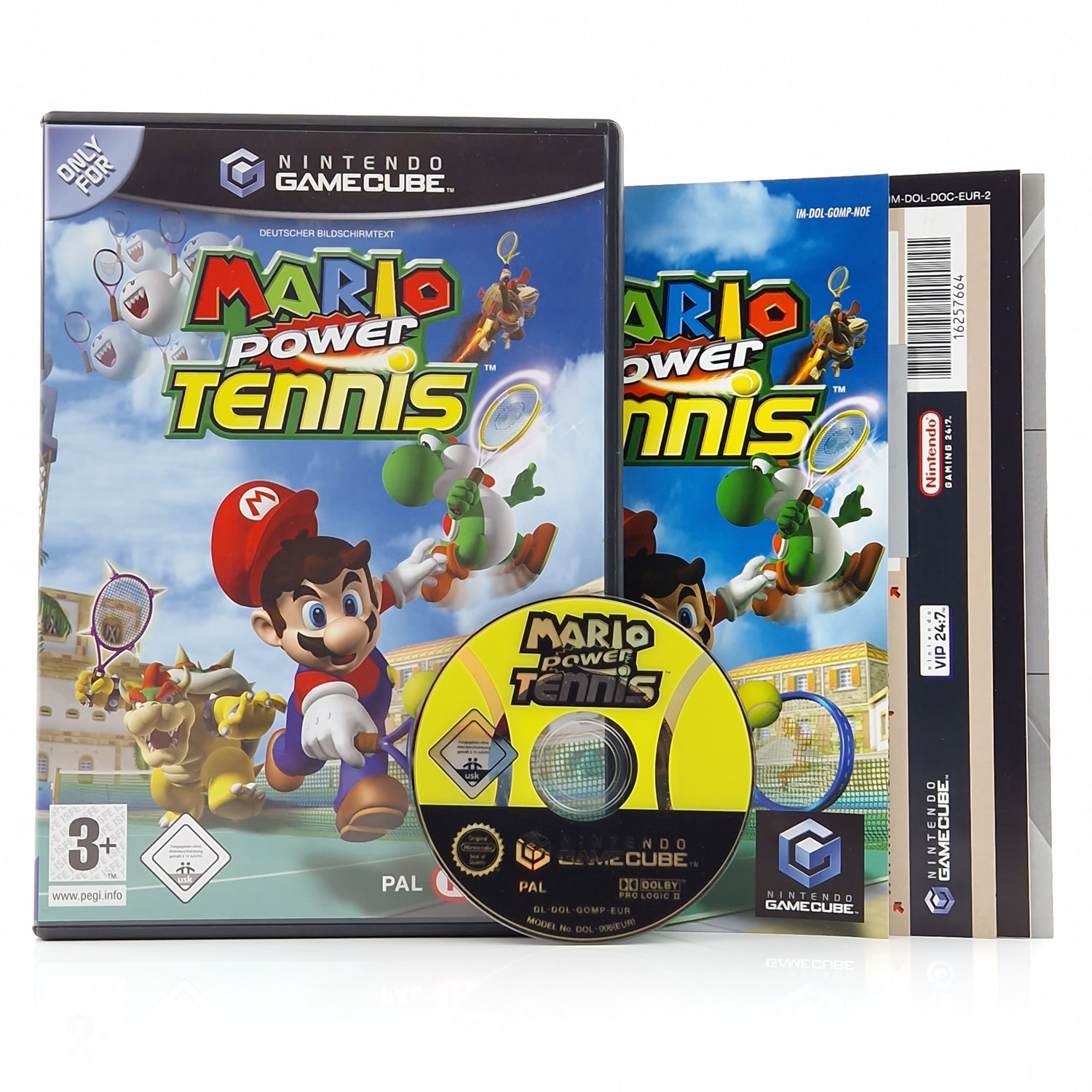 Nintendo Gamecube Spiel : Mario Power Tennis - GC OVP VIP Code dt. PAL