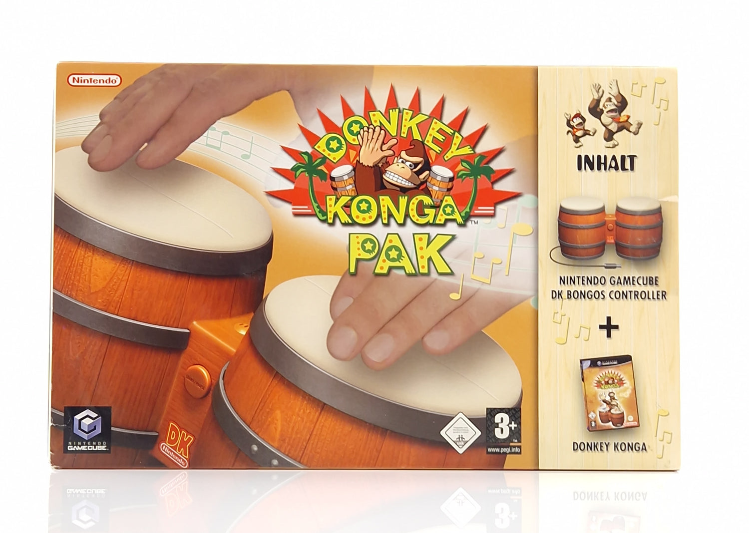 Nintendo Gamecube Spiel : Donkey Konga Pak - Spiel + DK Bongos Controller OVP