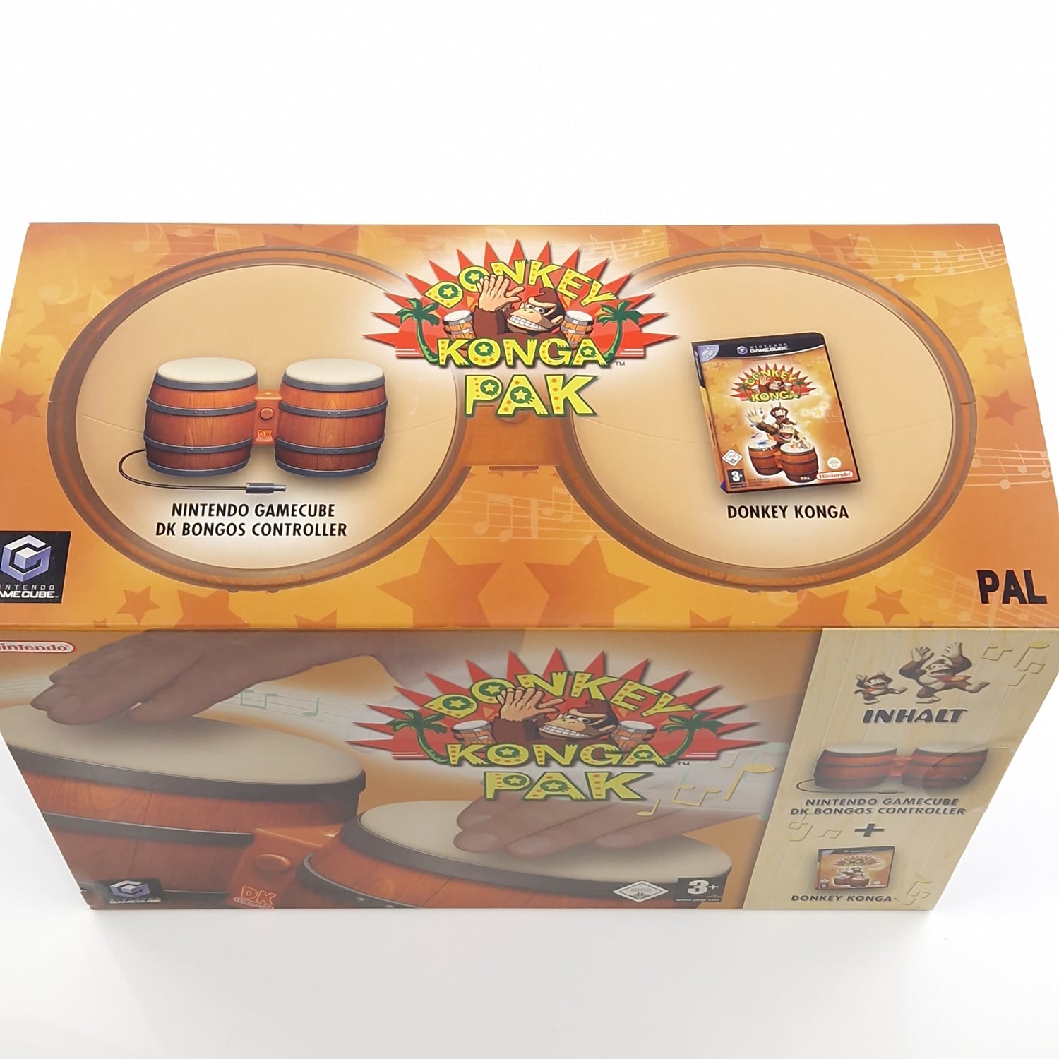 Nintendo Gamecube Spiel : Donkey Konga Pak - Spiel + DK Bongos Controller OVP