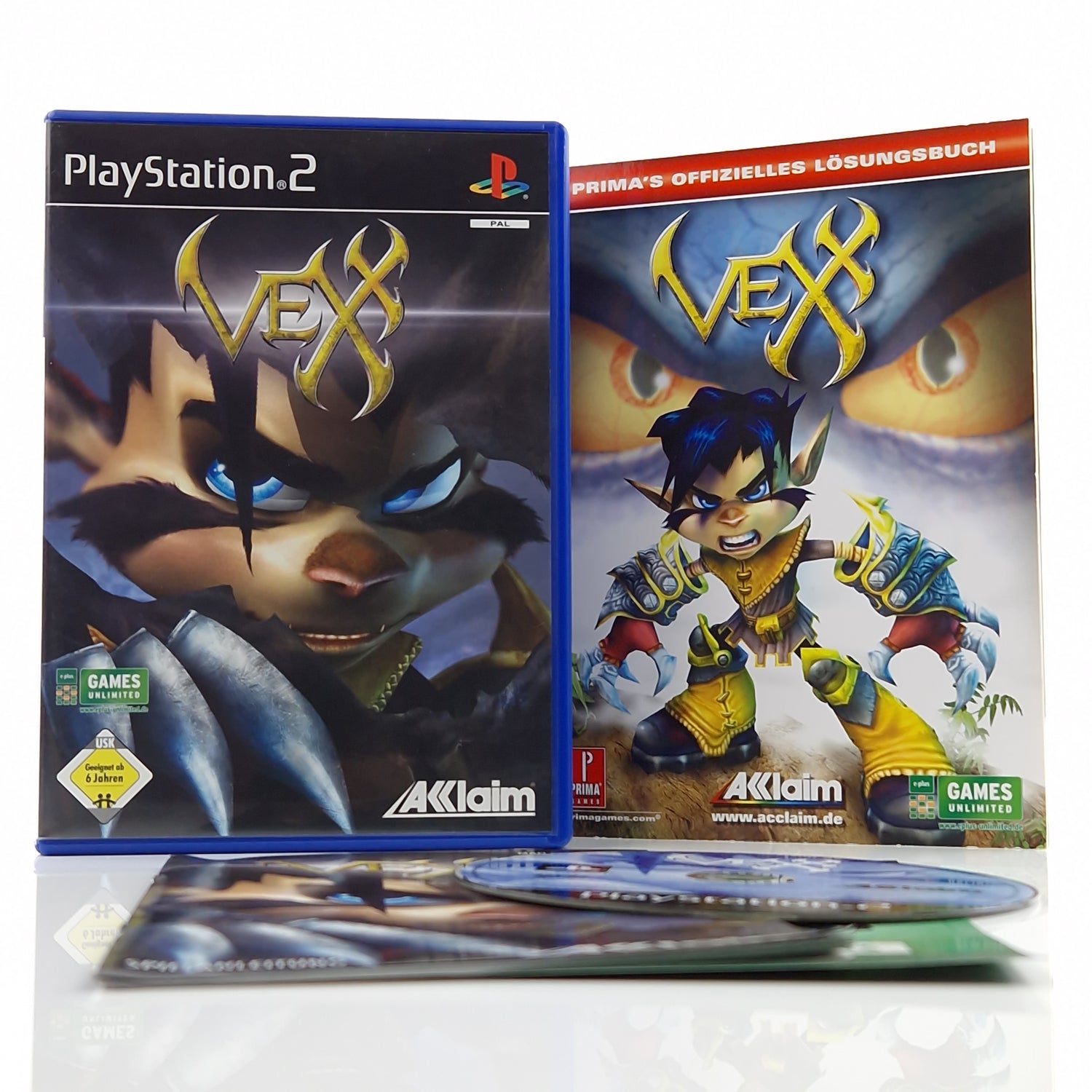 Playstation 2 Spiel : Vexx + Lösungsbuch - SONY PS2 OVP / PAL Game Acclaim