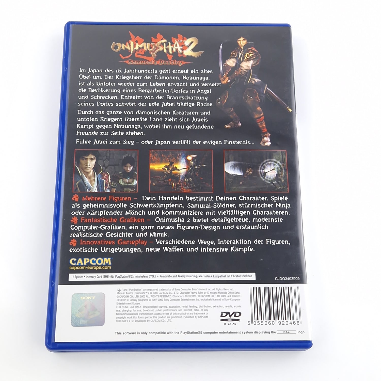 Playstation 2 Spiel : Onimusha 2 Samurais Destiny - SONY PS2 CD Anleitung OVP