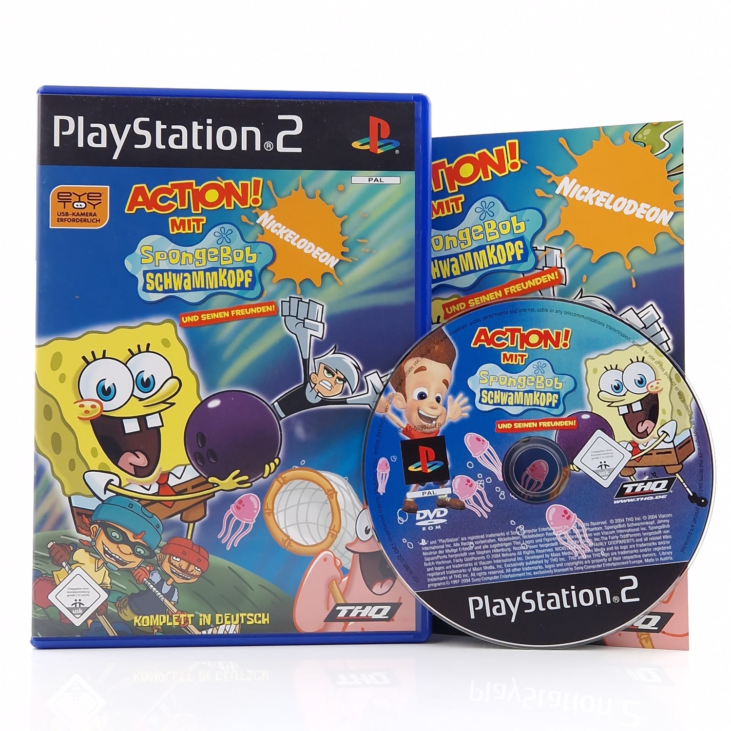 Playstation 2 Spiel : Action mit Spongebob Schwammkopf und seinen Freunden - PS2