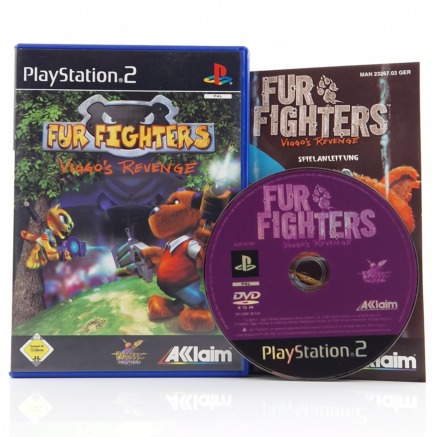 Playstation 2 Spiel : Fur Fighters Viggo´s Revenge - SONY PS2 CD Anleitung OVP