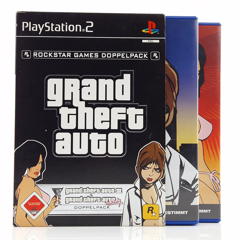 Playstation 2 Spiel : Grand Theft Auto Rockstar Games Doppelpack - PS2 OVP PAL