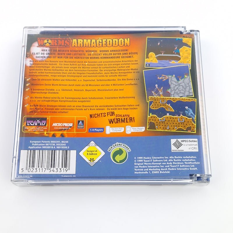 Sega Dreamcast Spiel : Worms Armageddon - CD Disk Anleitung OVP / DC Game PAL