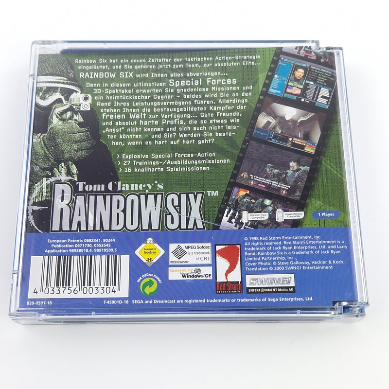 Sega Dreamcast Spiel : Tom Clancys Rainbow Six - CD Disk Anleitung OVP / DC PAL