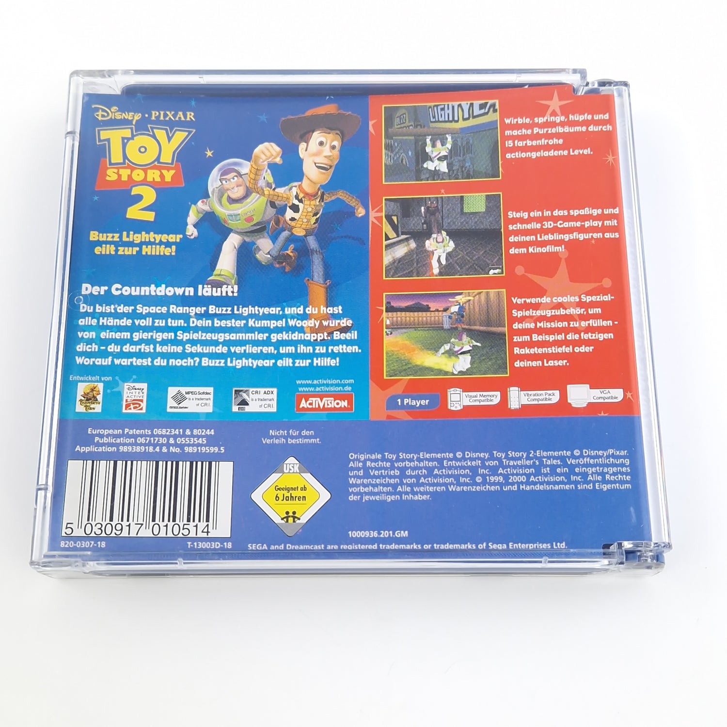 Sega Dreamcast Spiel : Disney Pixar Toy Story 2 Buzz Lightyear CD Anleitung OVP