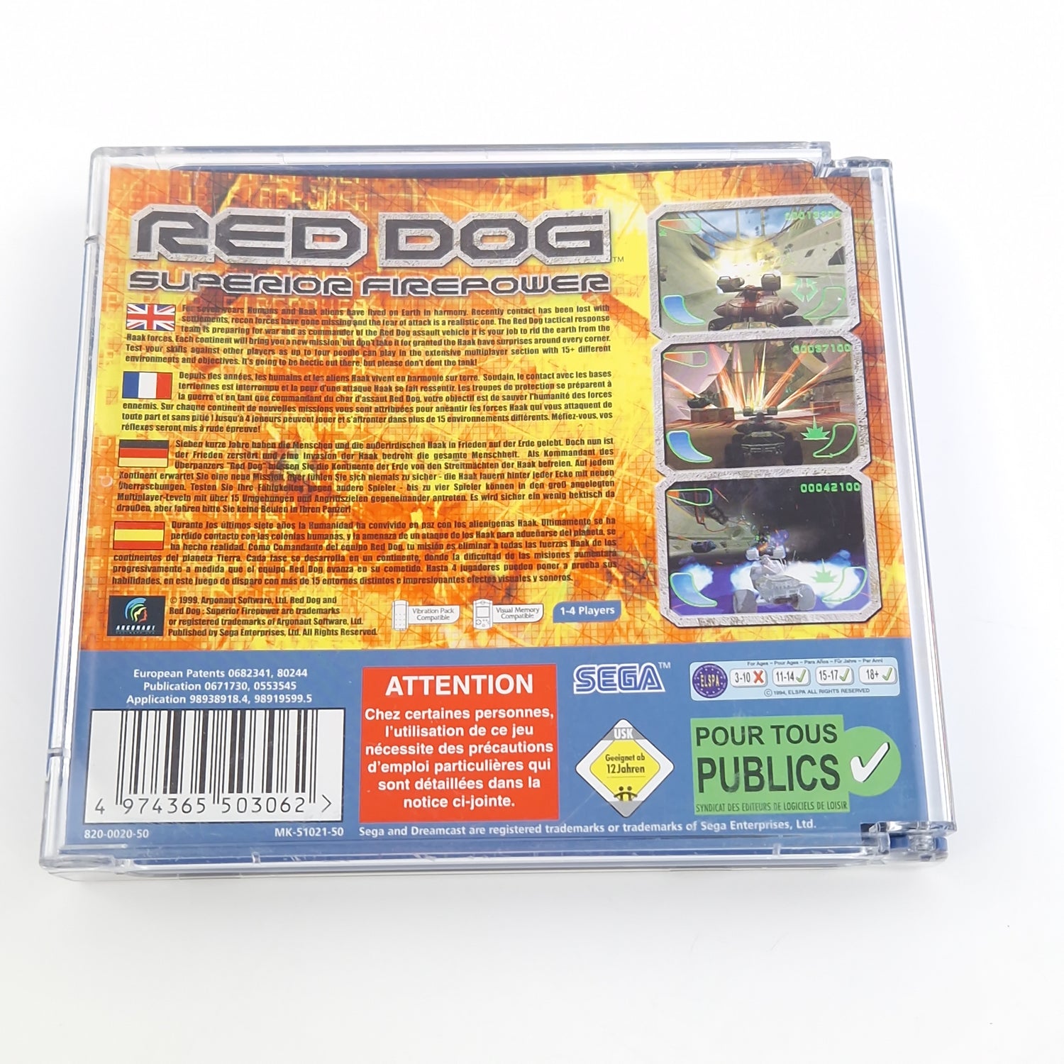 Sega Dreamcast Spiel : Red Dog Superior Firepower - CD Anleitung OVP / DC PAL