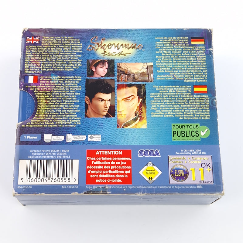 Sega Dreamcast Spiel : Shenmue - CD Anleitung OVP / DC PAL Akzeptabel