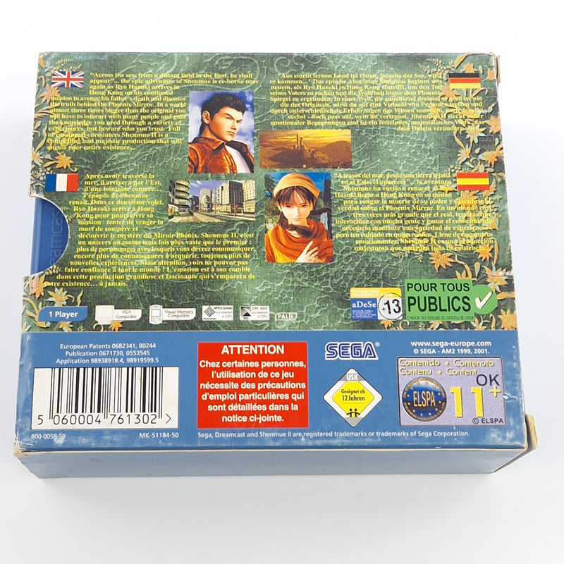 Sega Dreamcast Spiel : Shenmue II - NUR CD DISK I & II / unvollständig OVP PAL