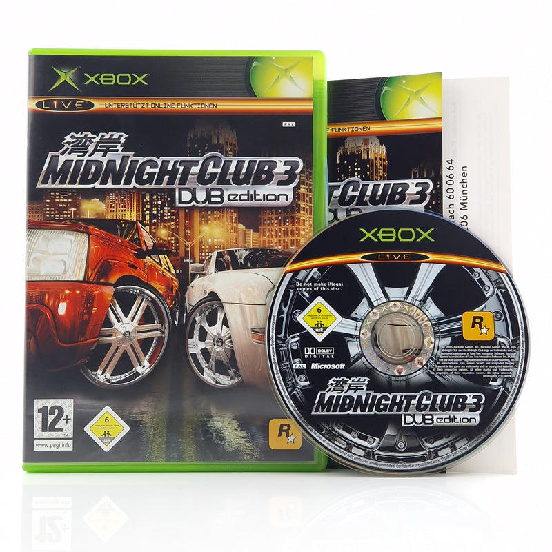 Xbox Classic Spiel : Midnight Club DUB Edition - CD Disk Anleitung OVP Microsoft