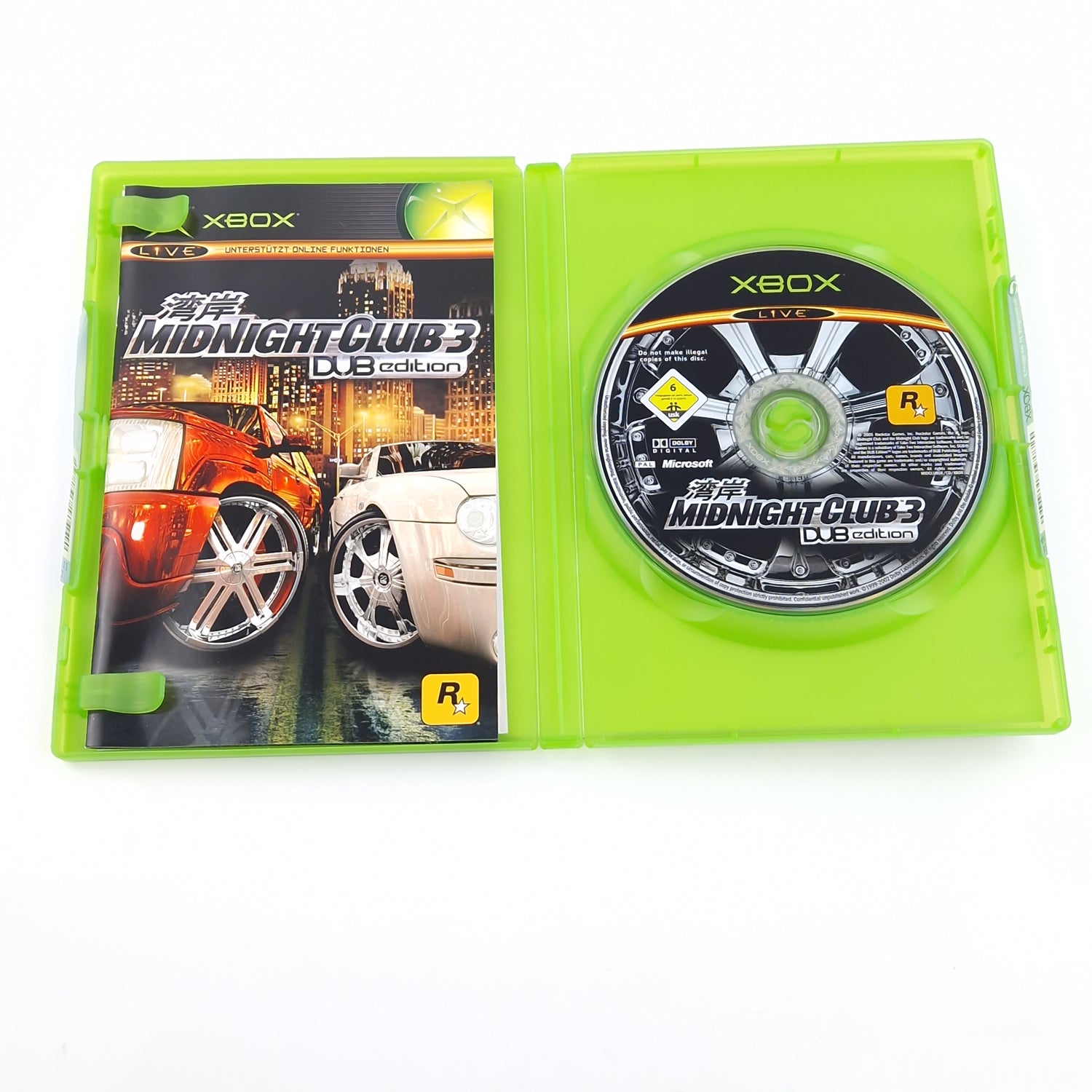 Xbox Classic Spiel : Midnight Club DUB Edition - CD Disk Anleitung OVP Microsoft