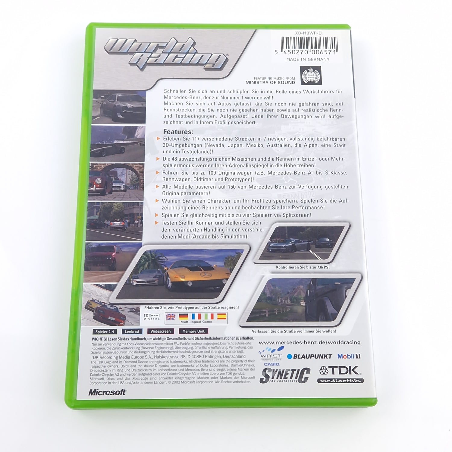 Xbox Classic Spiel : World Racing - CD Disk Anleitung OVP Microsoft Autorennen