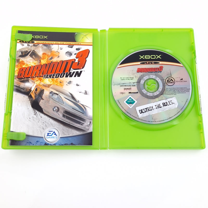 Xbox Classic Spiel : Burnout 3 Takedown - CD Disk Anleitung OVP Microsoft