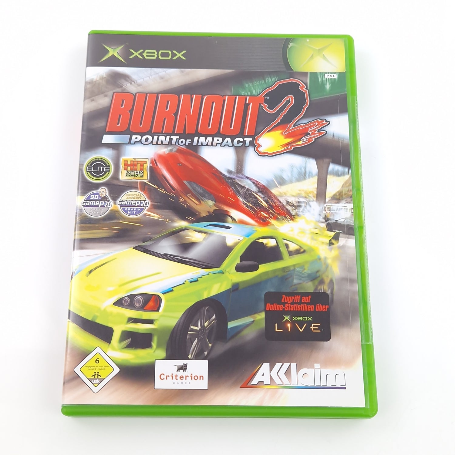 Xbox Classic Spiel : Burnout 2 Point of Impact - CD Disk Anleitung OVP Microsoft