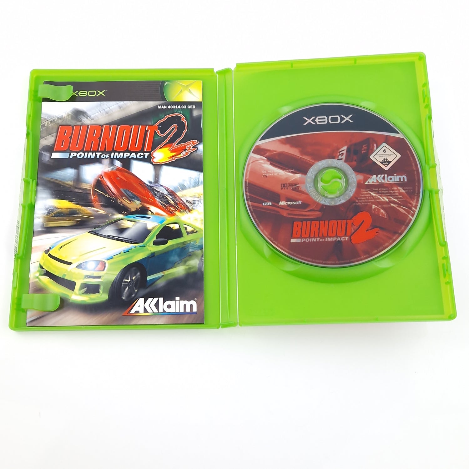 Xbox Classic Spiel : Burnout 2 Point of Impact - CD Disk Anleitung OVP Microsoft