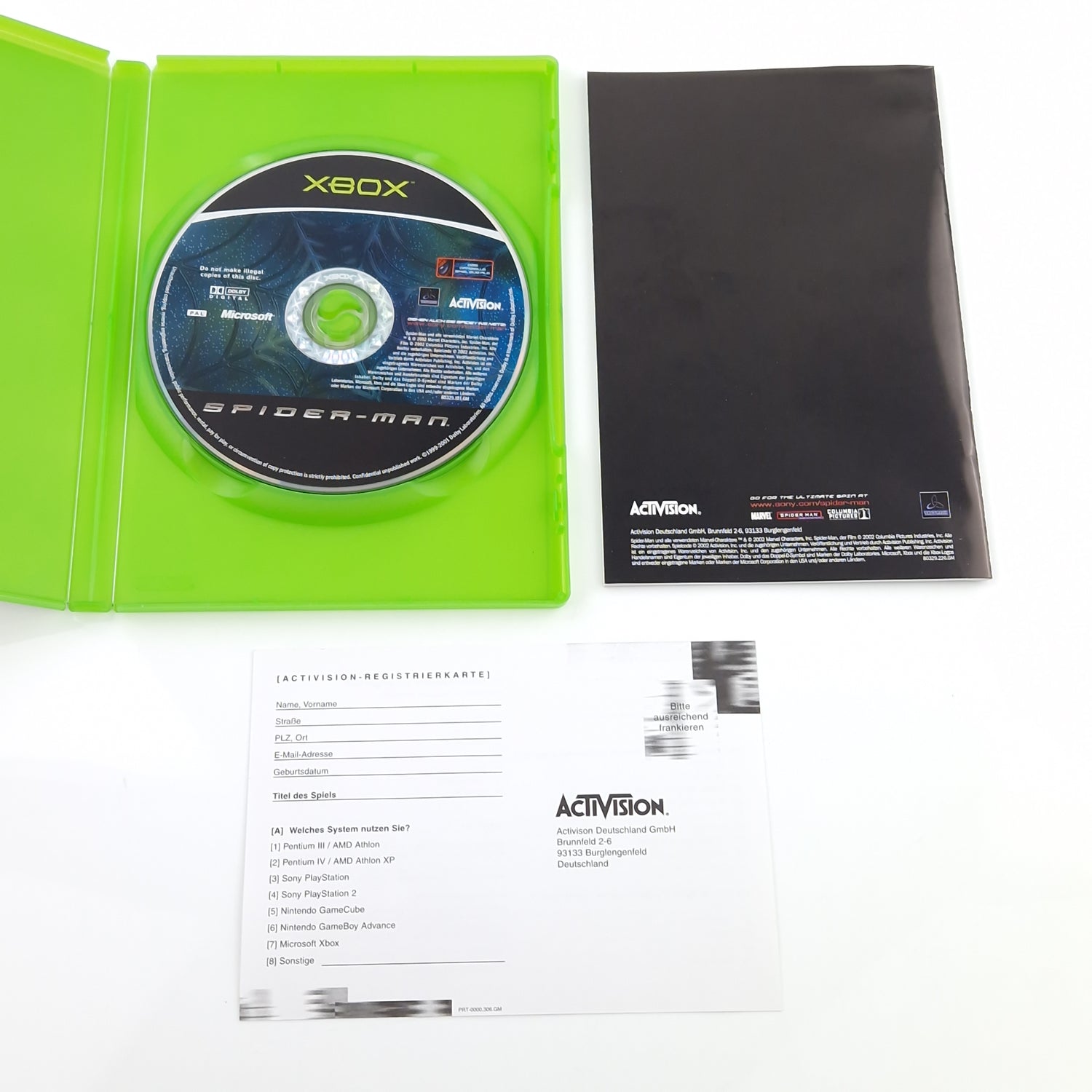 Xbox Classic Spiel : Spider-Man - CD Disk Anleitung OVP / Microsoft PAL