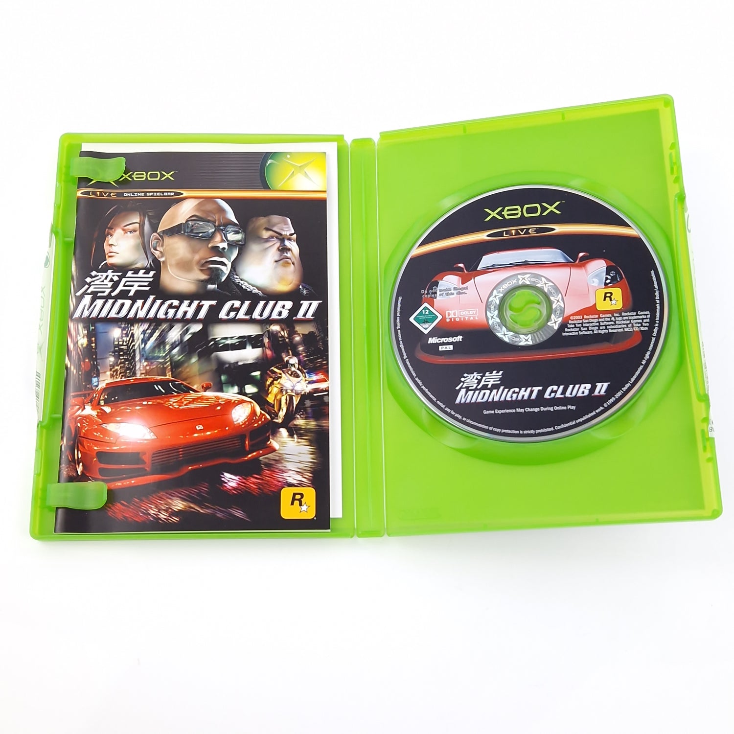 Xbox Classic Spiel : Midnight Club II - CD Disk Anleitung OVP / Microsoft PAL