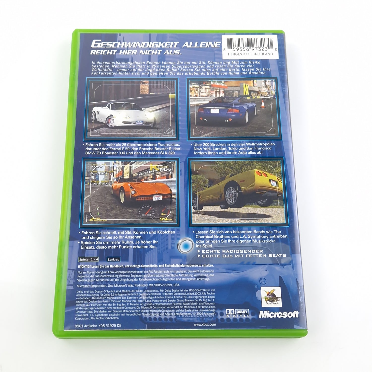 Xbox Classic Spiel : Project Gotham Racing - CD Disk Anleitung OVP / PAL