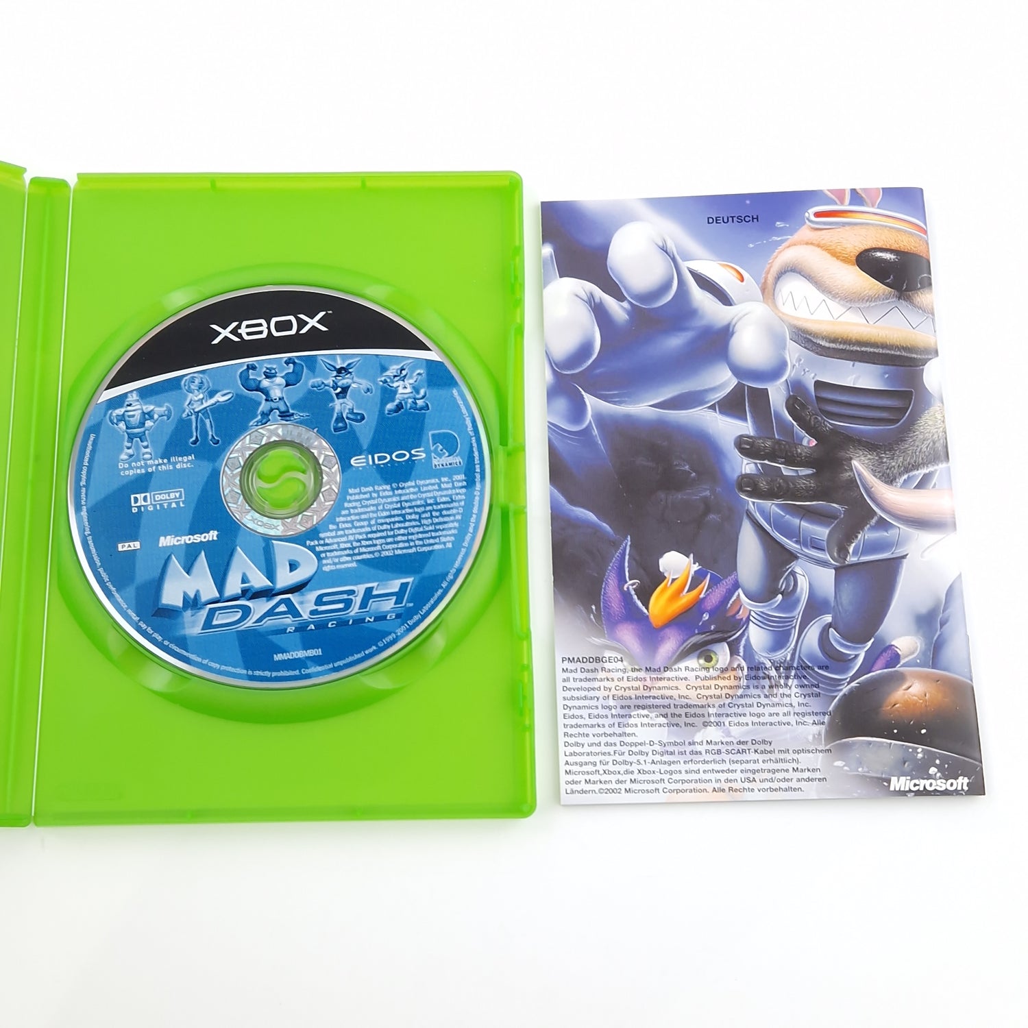 Xbox Classic Spiel : MAD Dash Racing - CD Disk Anleitung OVP / PAL