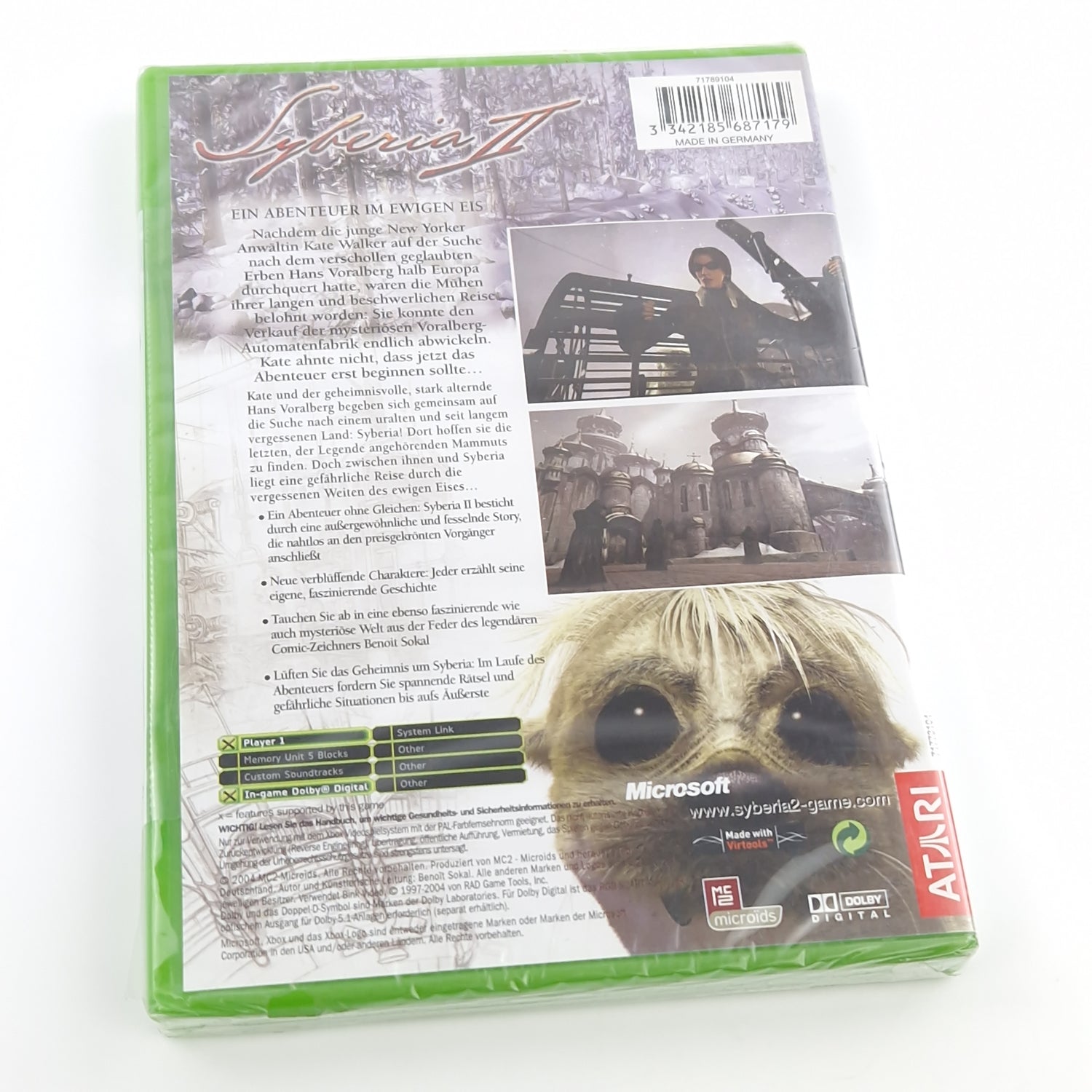 Xbox Classic Spiel : Syberia II - NEU NEW SEALED / OVP PAL Microsoft