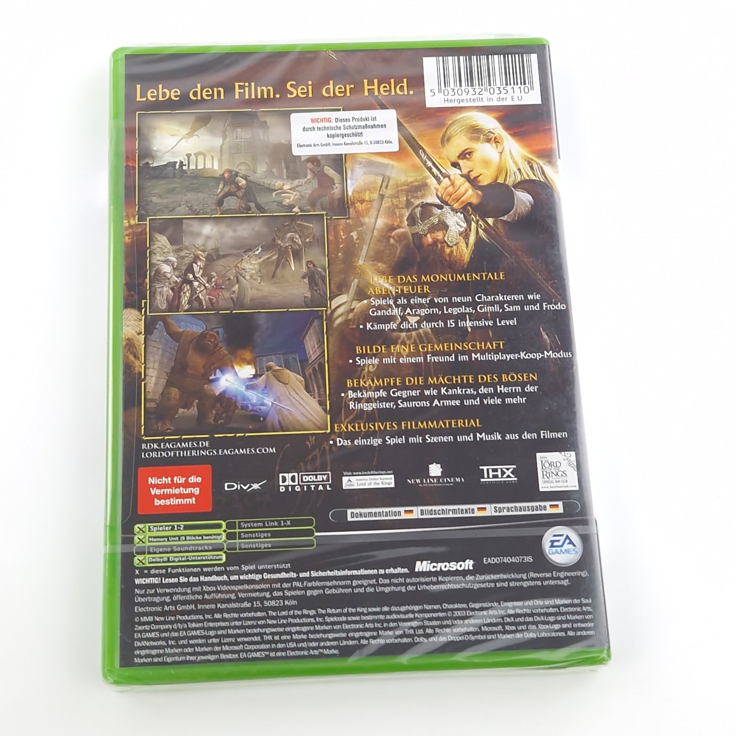 Xbox Classic Spiel : Der Herr der Ringe die Rückkehr des Königs - NEU SEALED OVP