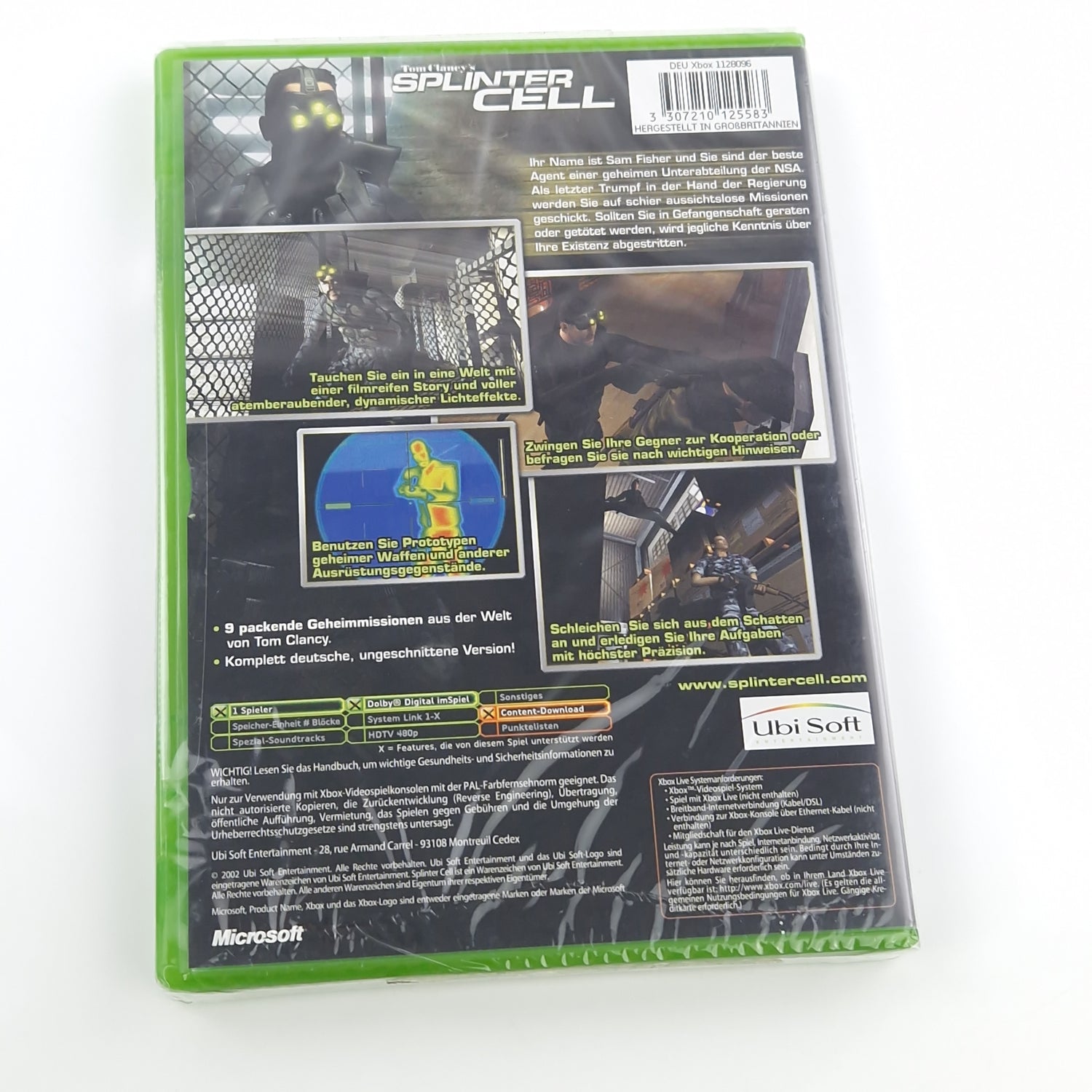 Xbox Classic Spiel : Tom Clancys Splinter Cell - NEU NEW SEALED OVP PAL