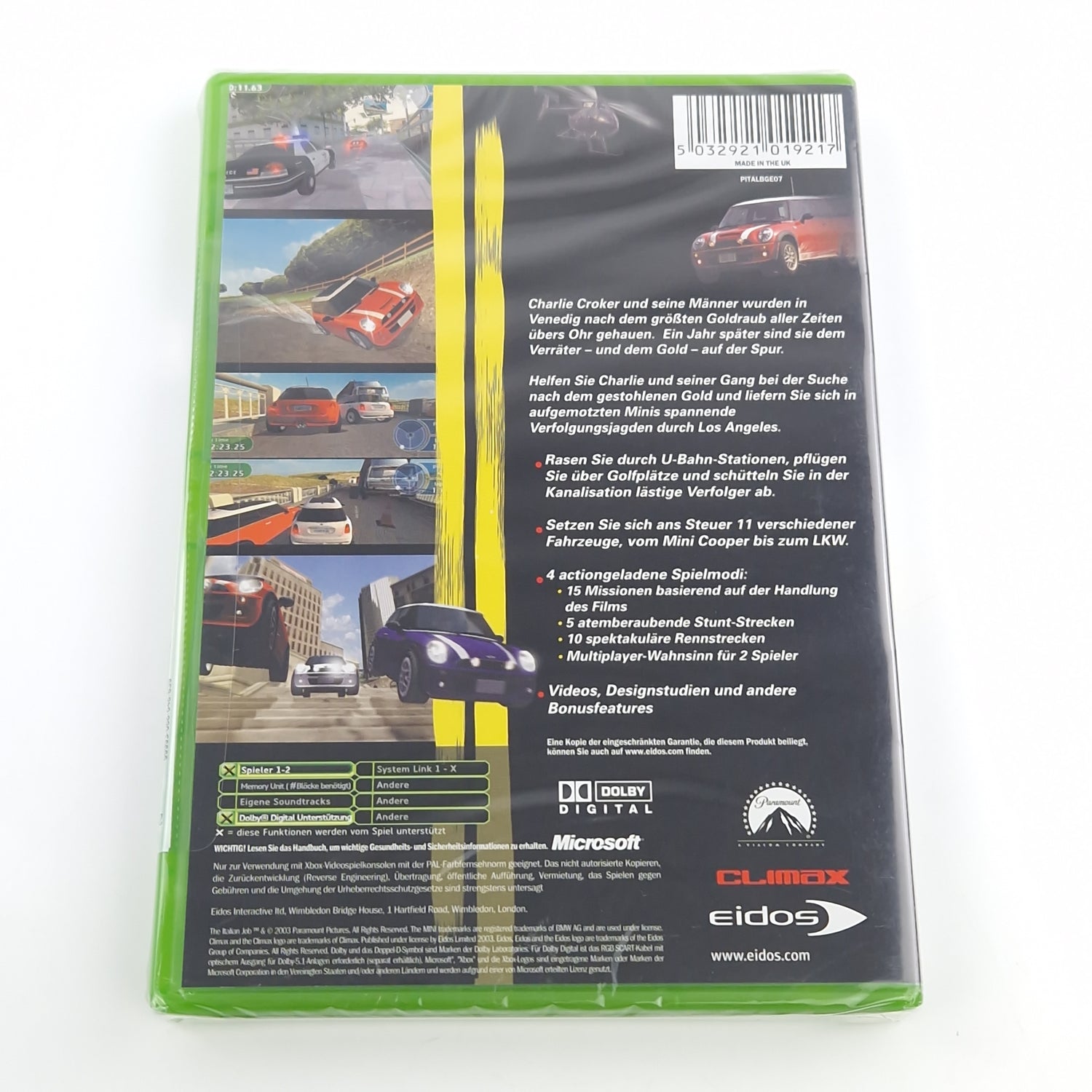 Xbox Classic Spiel : The Italian Job - NEU NEW SEALED OVP PAL Autorennen