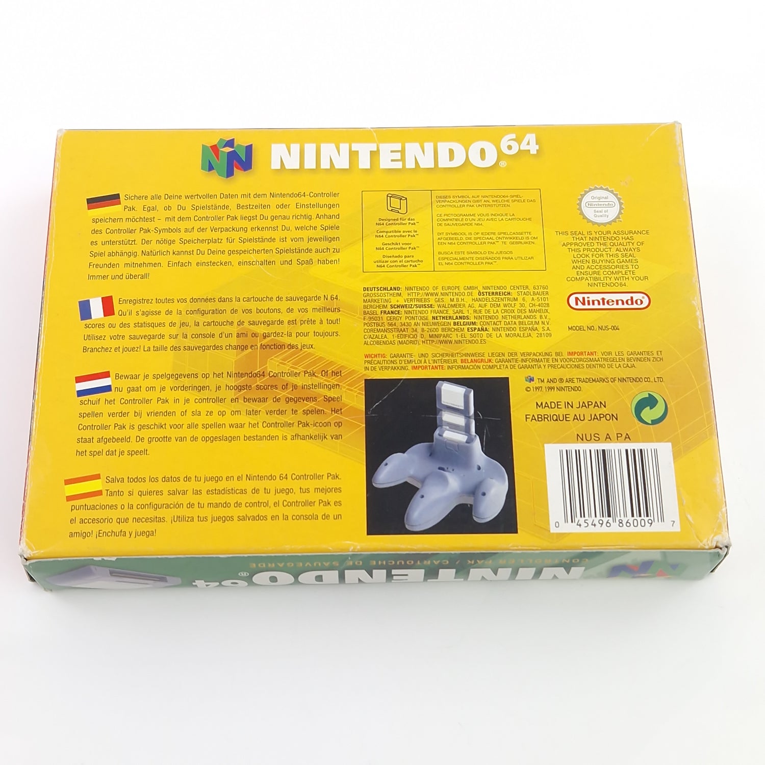 Nintendo 64 Zubehör : Controller PAK / Speicherkarte für Controller - N64 OVP