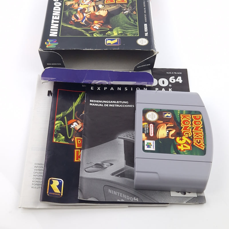 Nintendo 64 Spiel : Donkey Kong 64 - Modul Anleitung OVP / PAL NOE Rareware