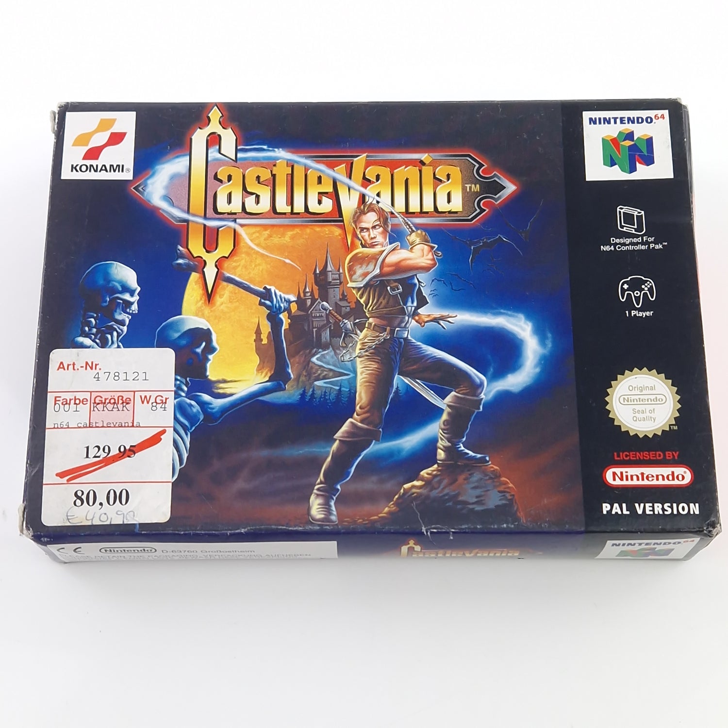 Nintendo 64 Spiel : Castlevania - Modul OVP ohne Anleitung / PAL EUR-1