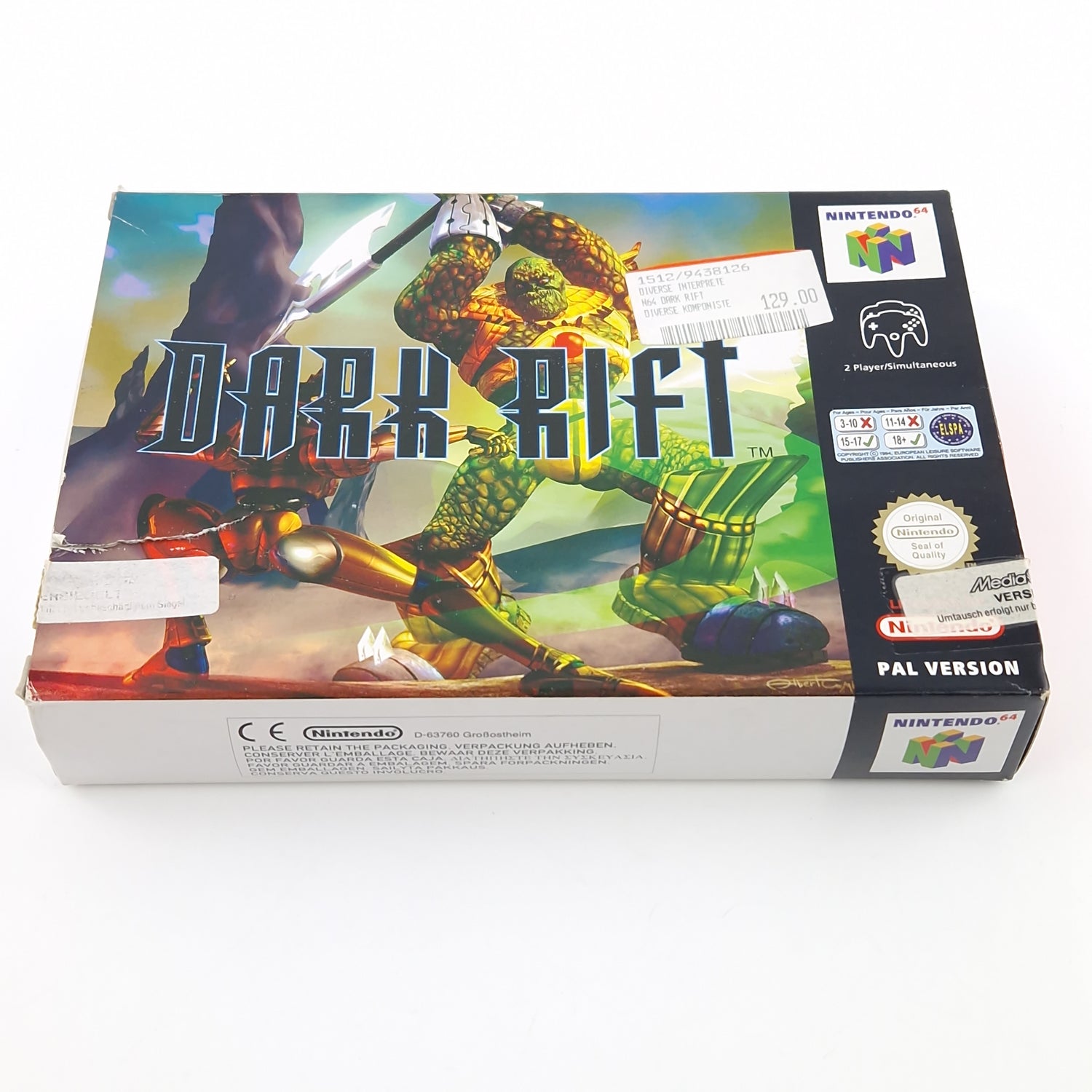 Nintendo 64 Spiel : Dark Rift - Modul Anleitung OVP / N64 PAL EUR