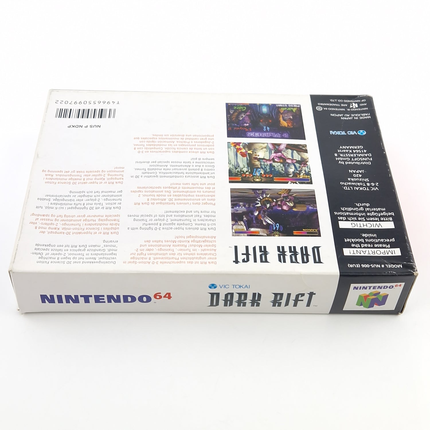 Nintendo 64 Spiel : Dark Rift - Modul Anleitung OVP / N64 PAL EUR