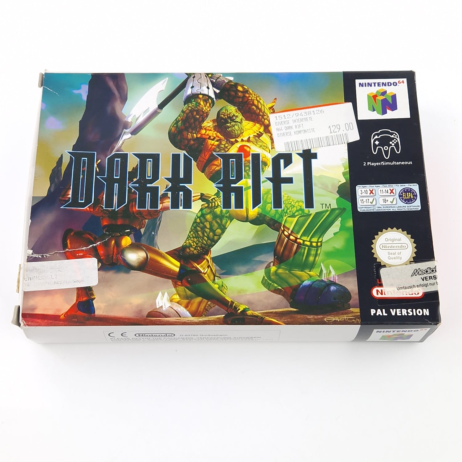 Nintendo 64 Spiel : Dark Rift - Modul Anleitung OVP / N64 PAL EUR