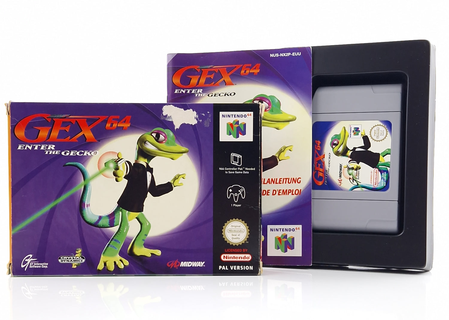 Nintendo 64 Spiel : GEX 64 Enter The Gecko - Modul Anleitung OVP / N64 PAL EUU