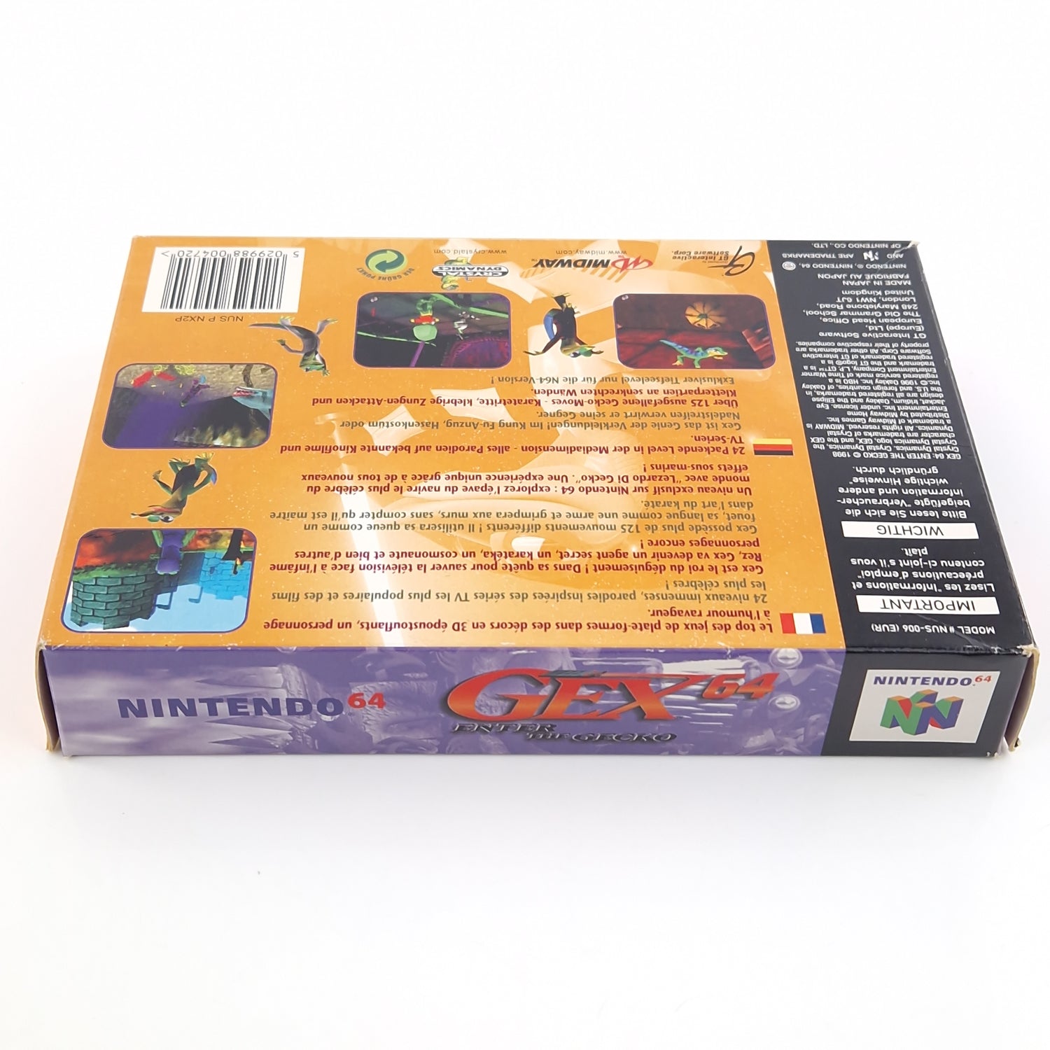 Nintendo 64 Spiel : GEX 64 Enter The Gecko - Modul Anleitung OVP / N64 PAL EUU