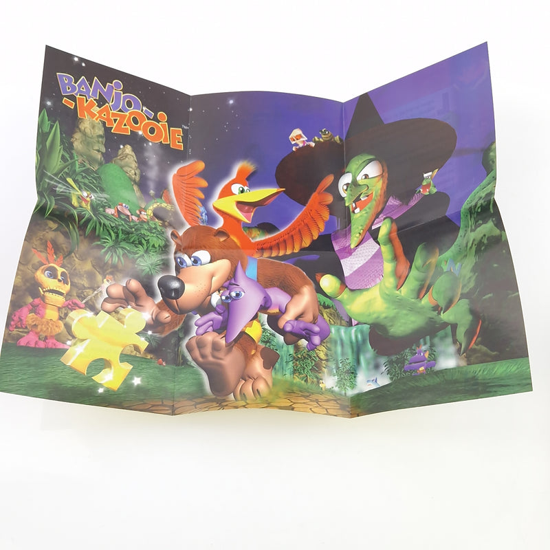 Nintendo 64 Spiel : Banjo Kazooie - Modul Anleitung Poster OVP / N64 PAL NNOE