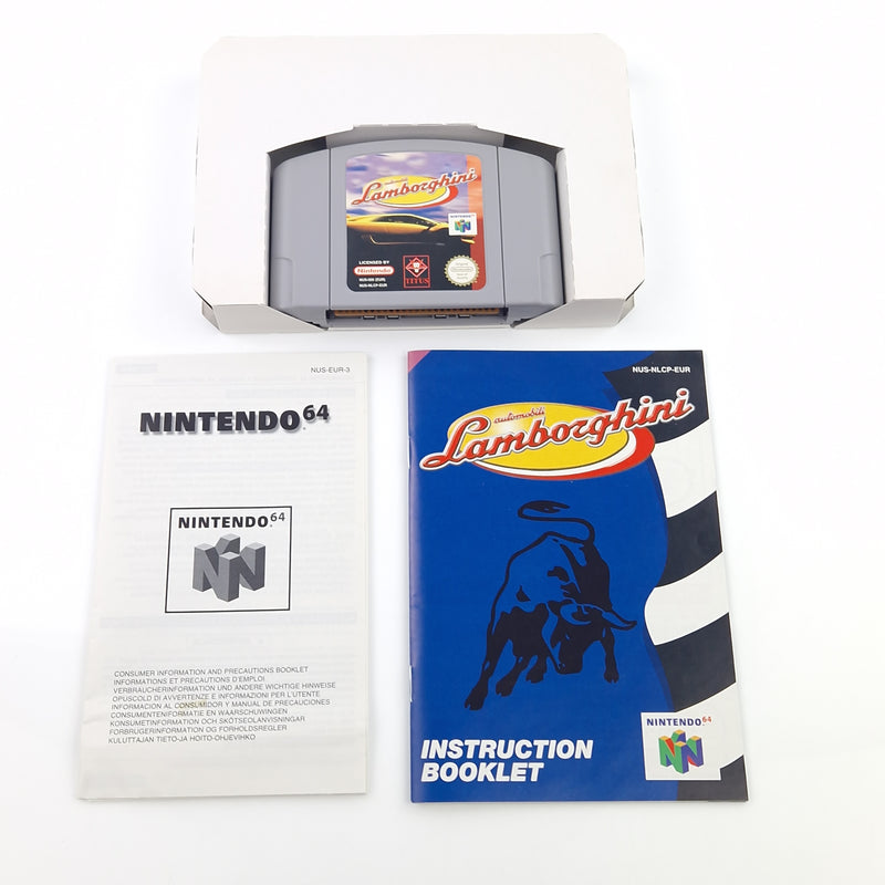 Nintendo 64 Spiel : Automobili Lamborghi - N64 Modul Anleitung OVP cib / PAL EUR