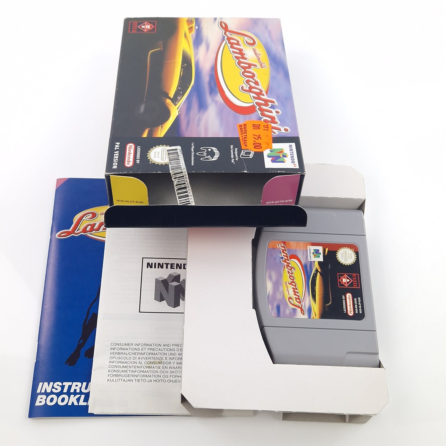 Nintendo 64 Spiel : Automobili Lamborghi - N64 Modul Anleitung OVP cib / PAL EUR