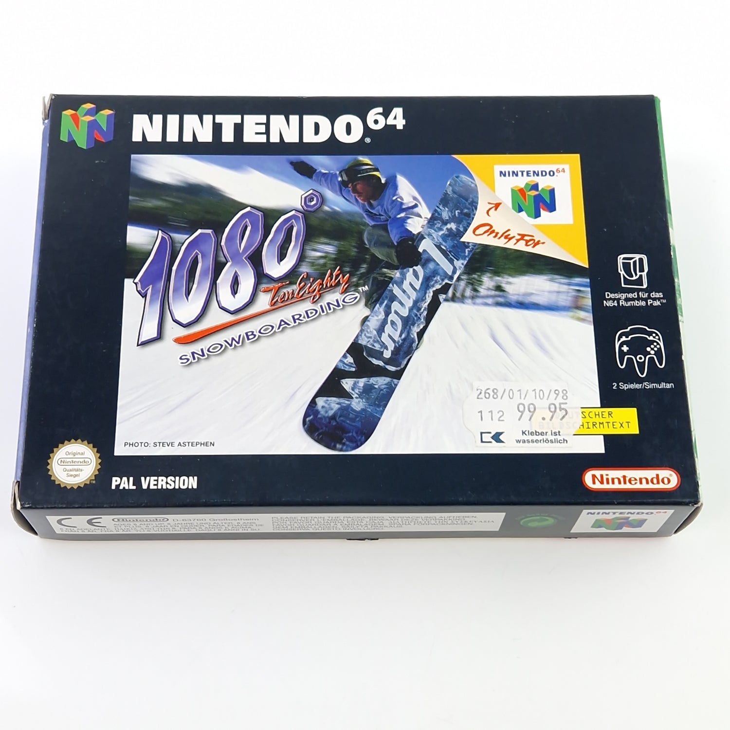 Nintendo 64 Spiel : 1080° Ten Eighty Snowboarding - N64 OVP cib / PAL NNOE