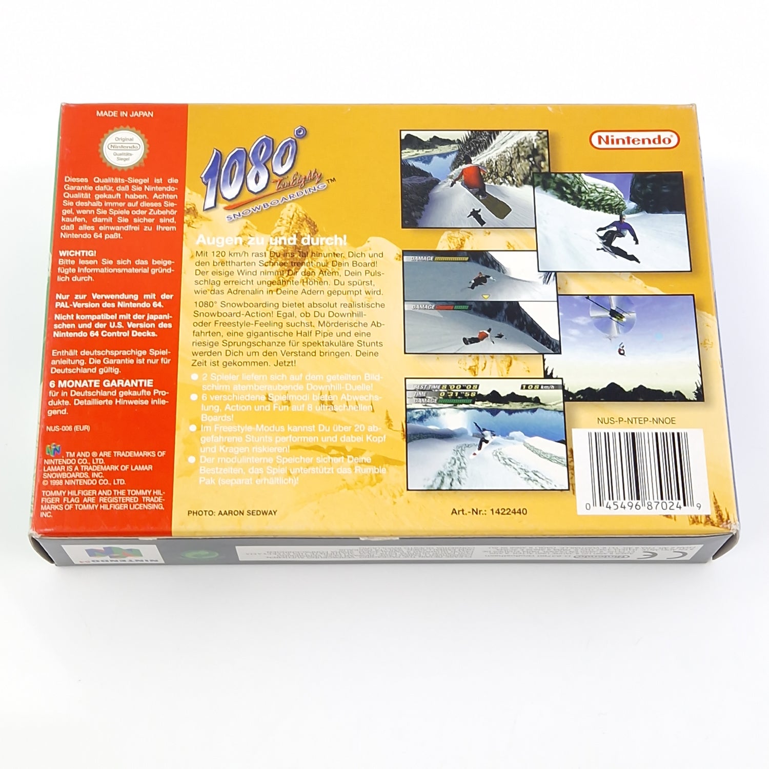 Nintendo 64 Spiel : 1080° Ten Eighty Snowboarding - N64 OVP cib / PAL NNOE