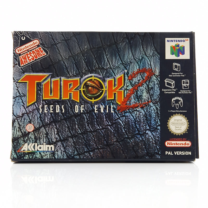 Nintendo 64 Spiel : Turok 2 Seeds of Evil - N64 Modul Anleitung OVP / PAL UKV