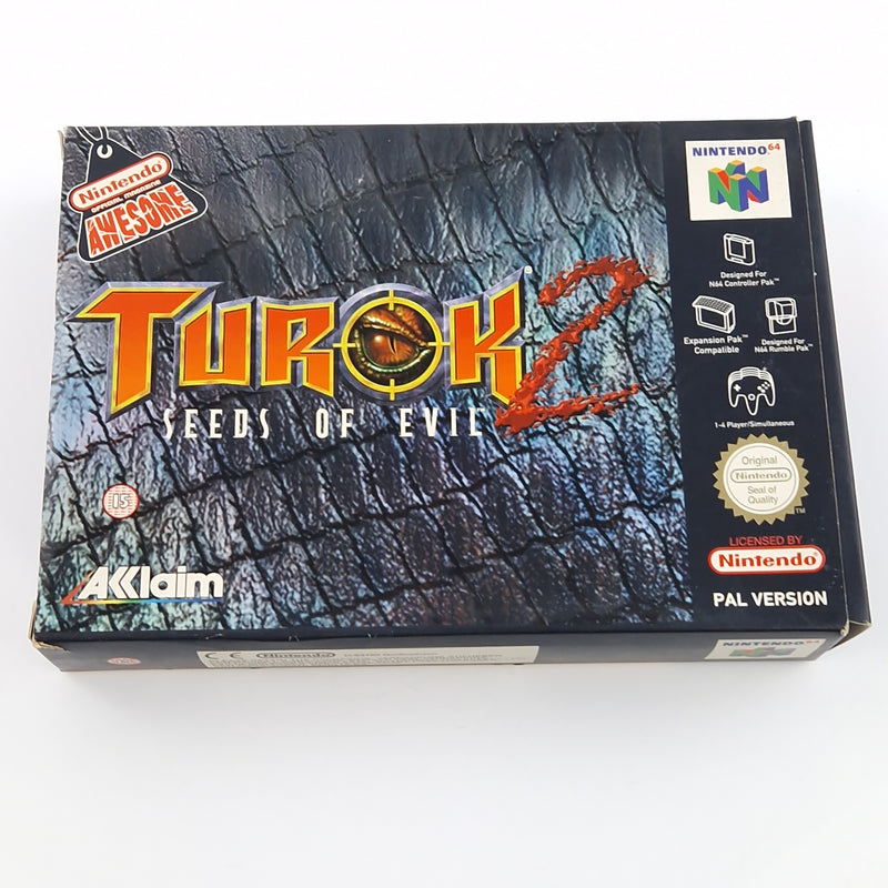 Nintendo 64 Spiel : Turok 2 Seeds of Evil - N64 Modul Anleitung OVP / PAL UKV