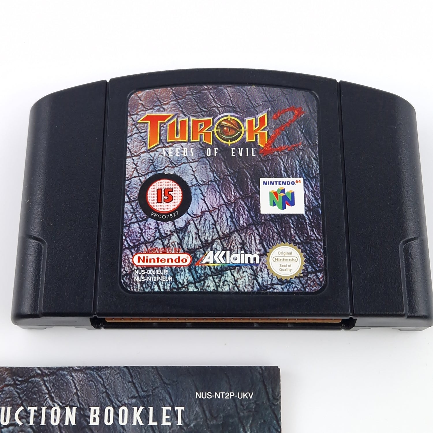 Nintendo 64 Spiel : Turok 2 Seeds of Evil - N64 Modul Anleitung OVP / PAL UKV