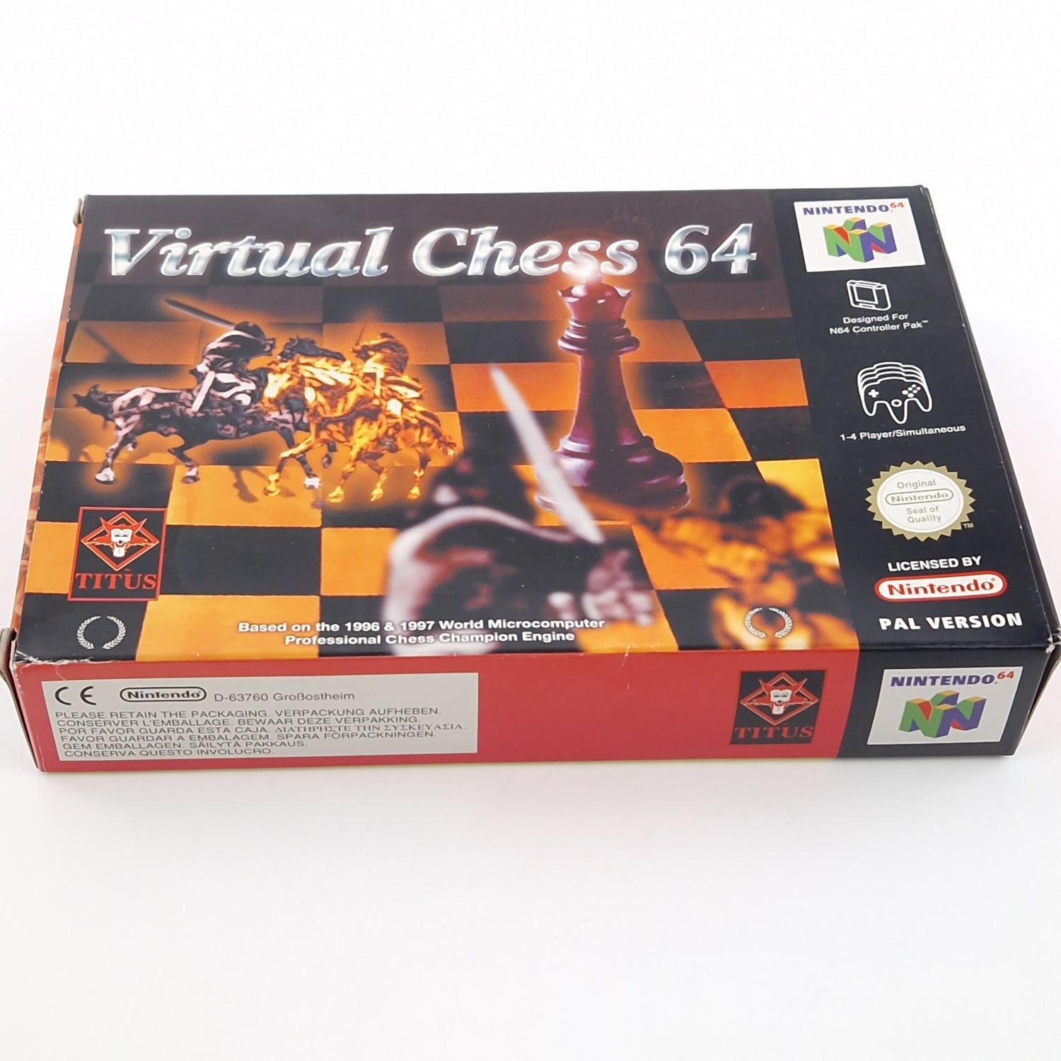 Nintendo 64 Spiel : Virtua Chess 64 - N64 Modul Anleitung OVP / PAL EUU