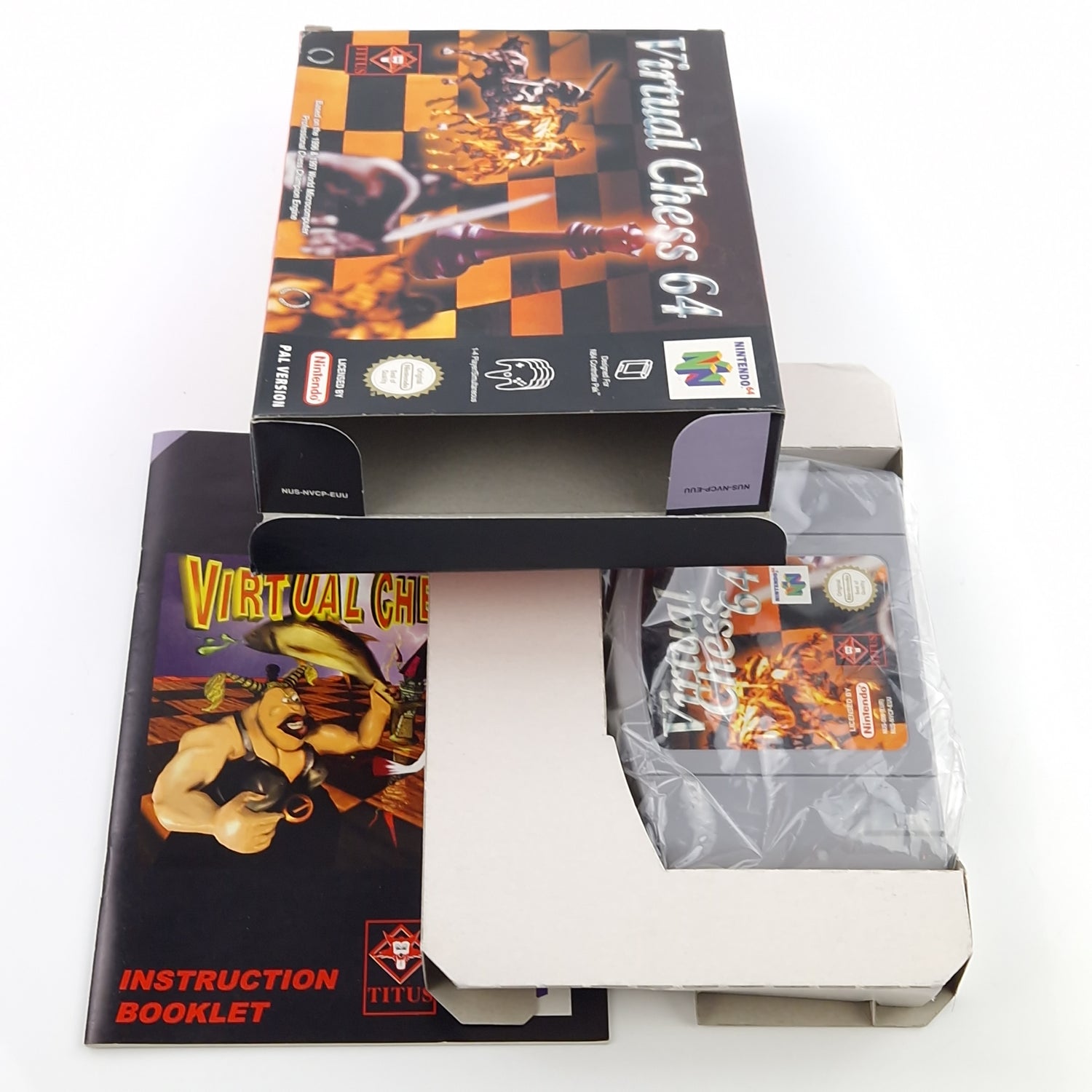 Nintendo 64 Spiel : Virtua Chess 64 - N64 Modul Anleitung OVP / PAL EUU