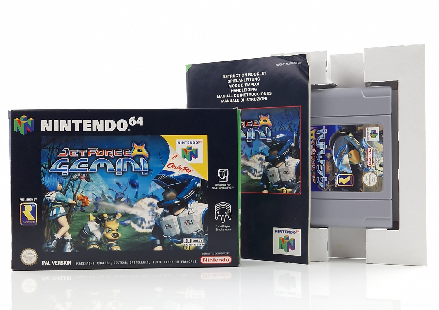 Nintendo 64 Spiel : Jetforce Gemini - N64 Modul Anleitung OVP cib / PAL