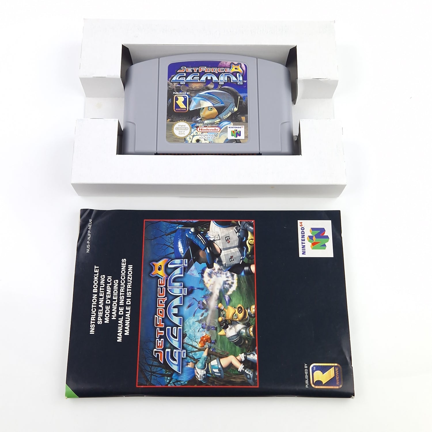 Nintendo 64 Spiel : Jetforce Gemini - N64 Modul Anleitung OVP cib / PAL