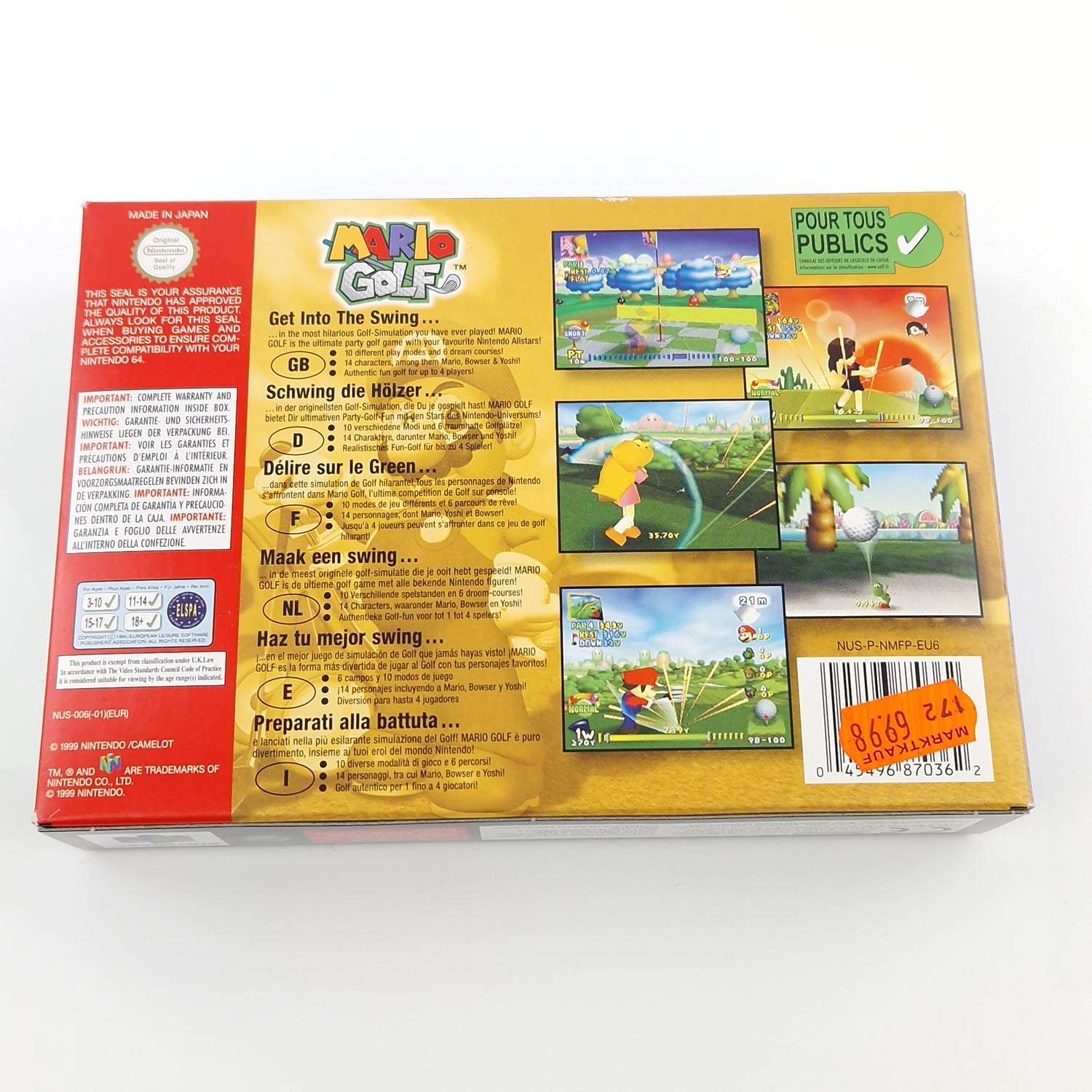 Nintendo 64 Spiel : Mario Golf - N64 Modul Anleitung OVP cib / PAL EU6-1