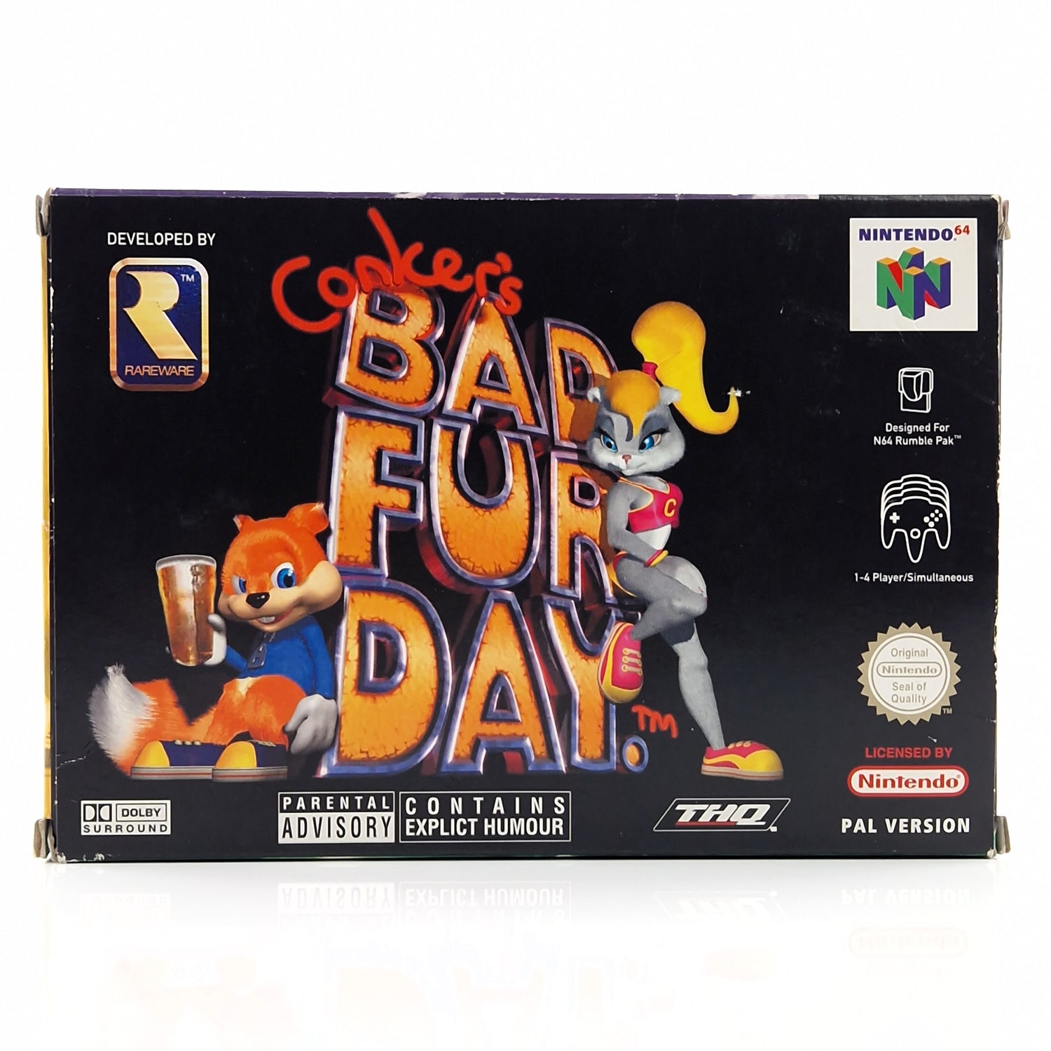 Nintendo 64 Spiel : Conkers BAD FUR DAY - N64 Modul Anleitung OVP / PAL EUR